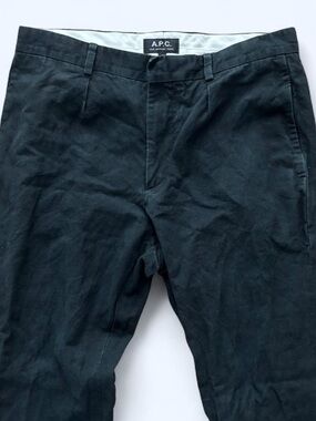 A.P.C. Black Linen Blend Pants